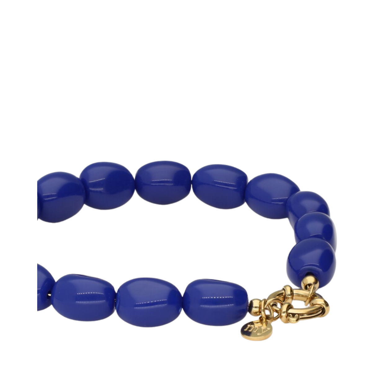 Bracelet Beads Petrol - Gold