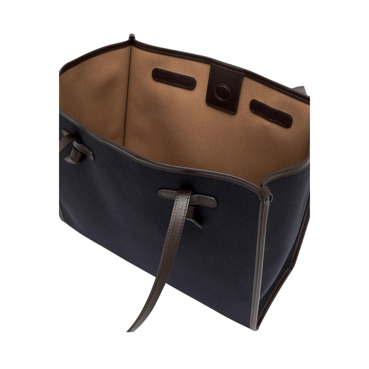 Marcella Canva Shopping Bag - Notturno-Canapa-Espresso
