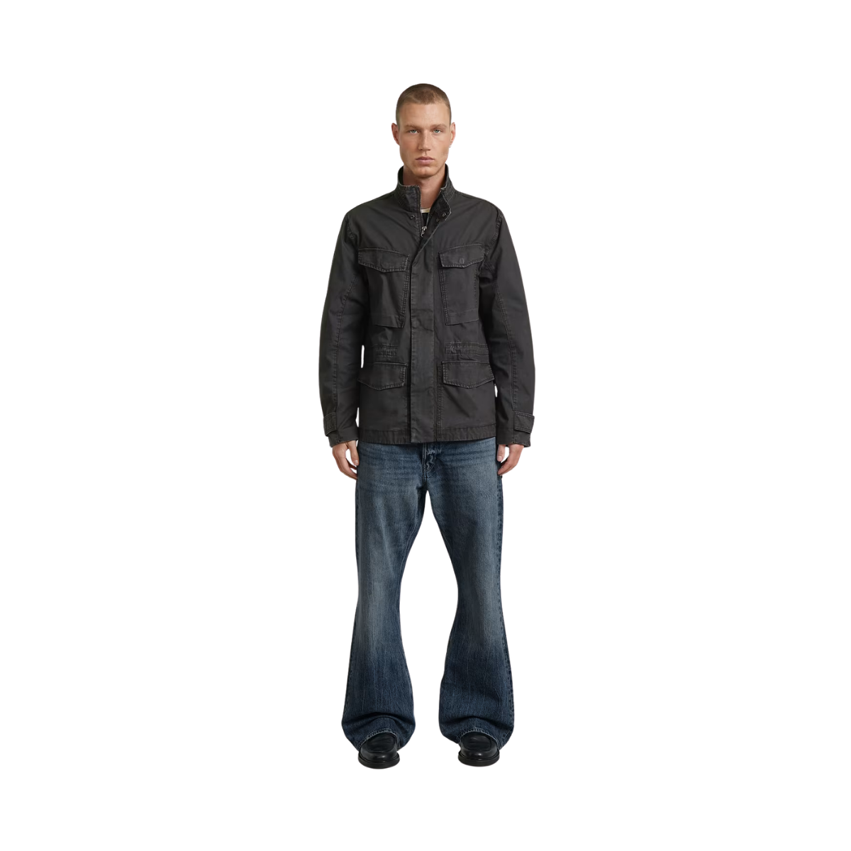 Rovic Slim Field Unpadded Jacket - B564 Dark Black