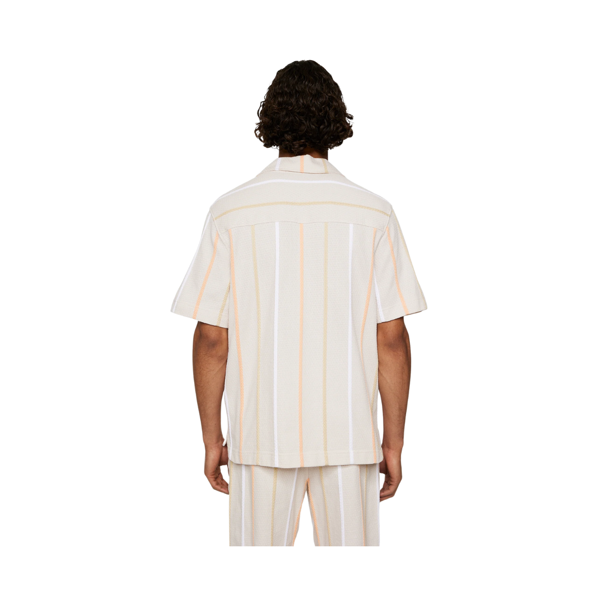 Theron Stripe Resort Shirt - Moonbeam