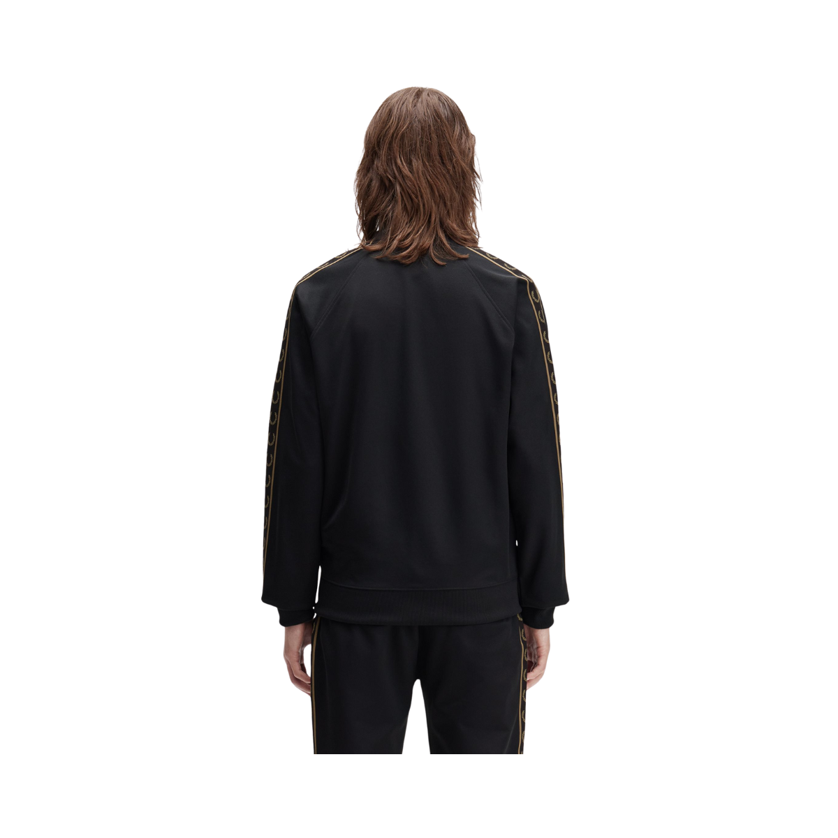 Contrast Tape Track Jacket - Black