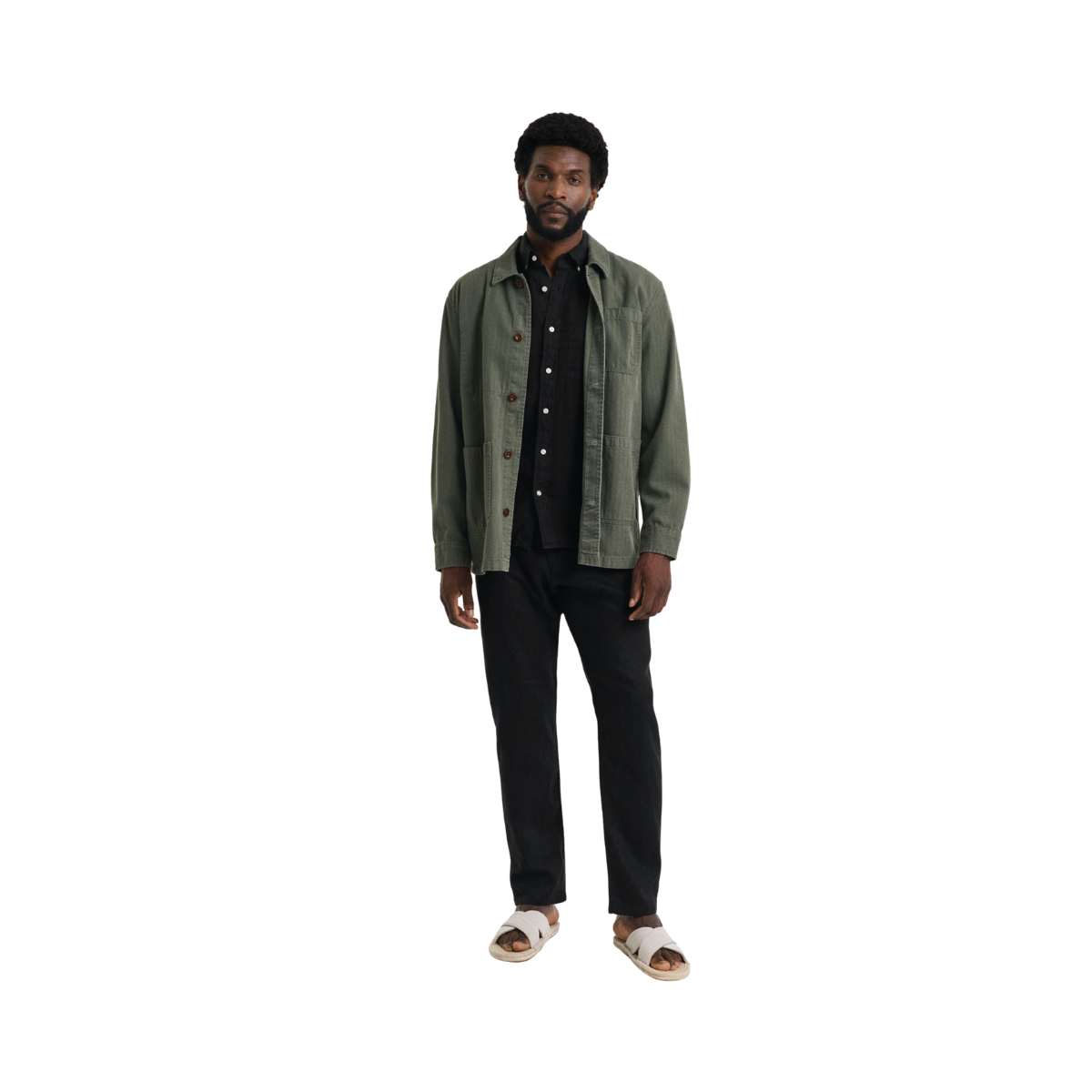Relaxed Linen DS Pants - Black