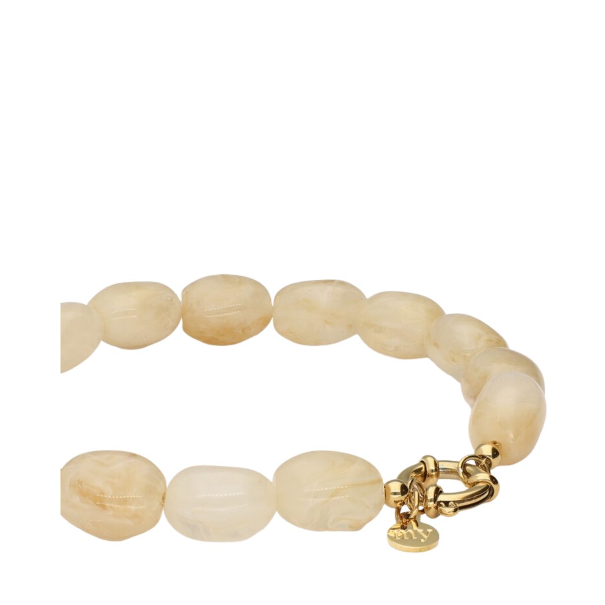 Bracelet Beads Beige - Gold