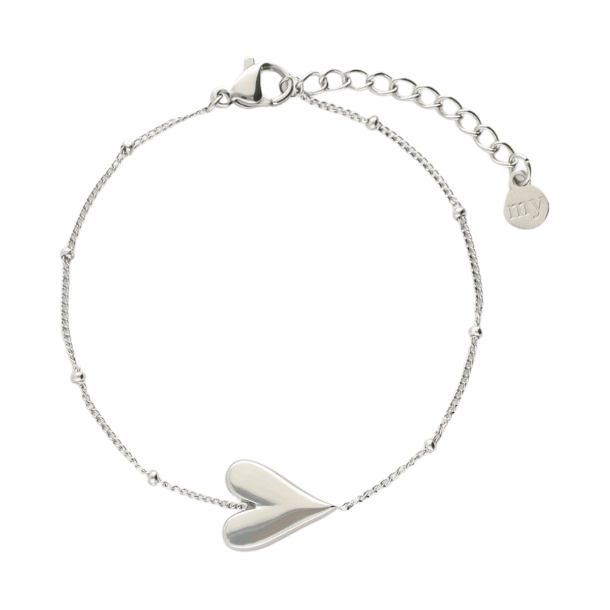 Bracelet heart horizontal - Silver