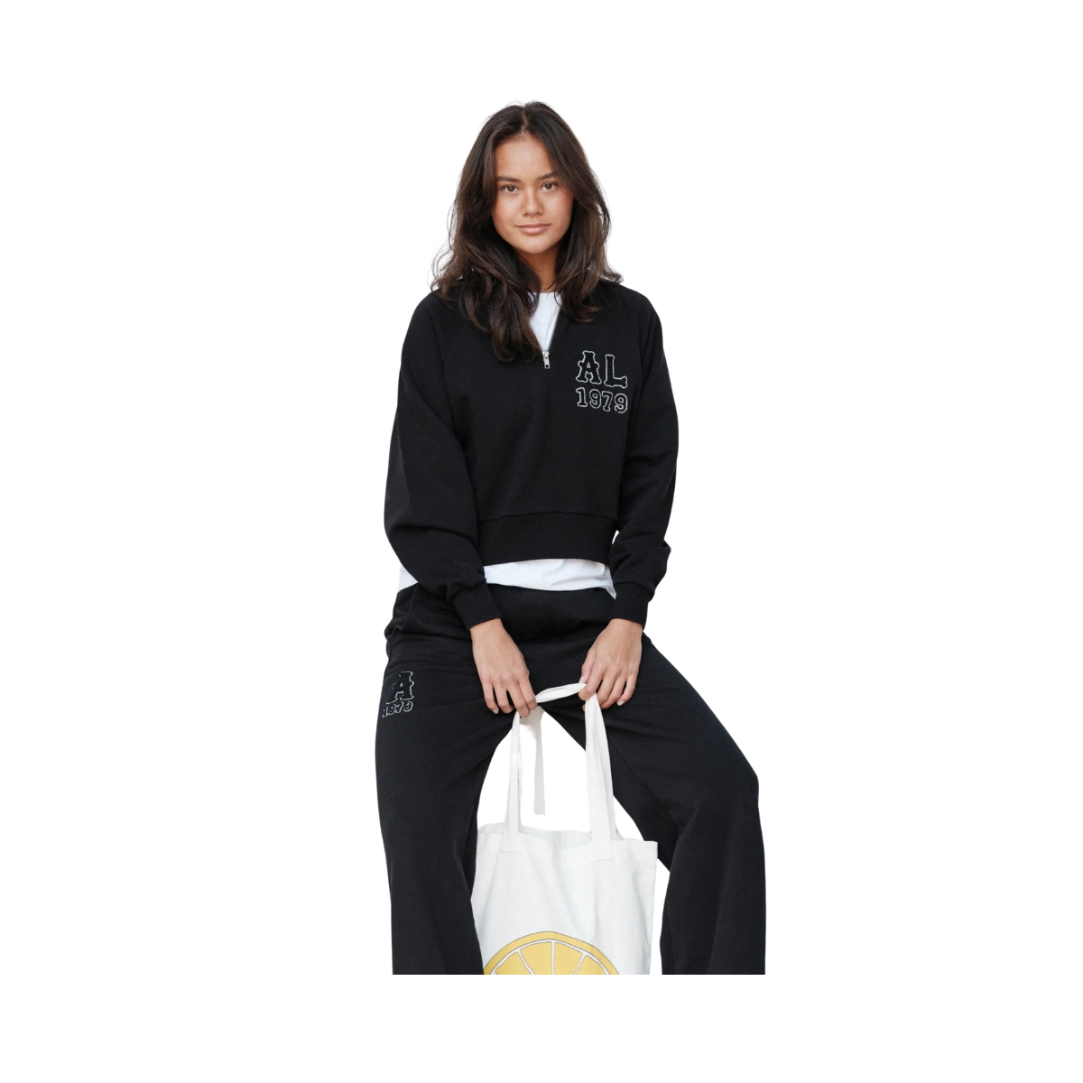 Cropped Ivy Half Zip - 000 Black
