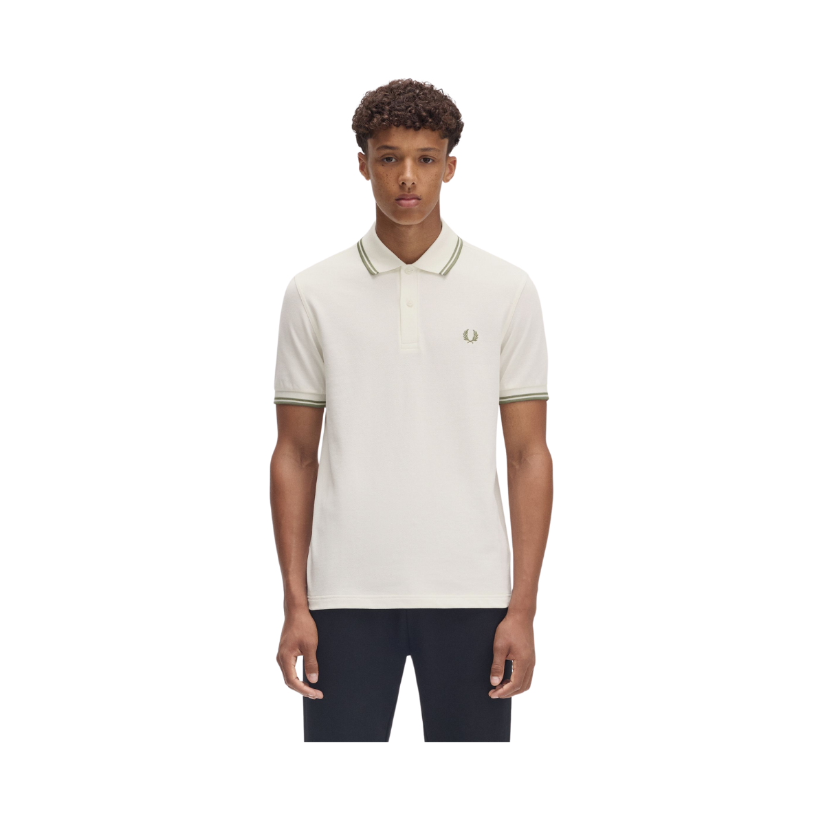 TWIN TIPPED FP SHIRT - Light Ecru/Olive Mint