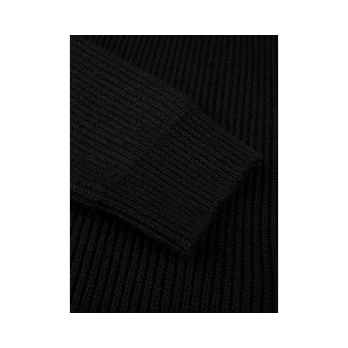 Cardigan Knitted Hybrid Buttoned - Black