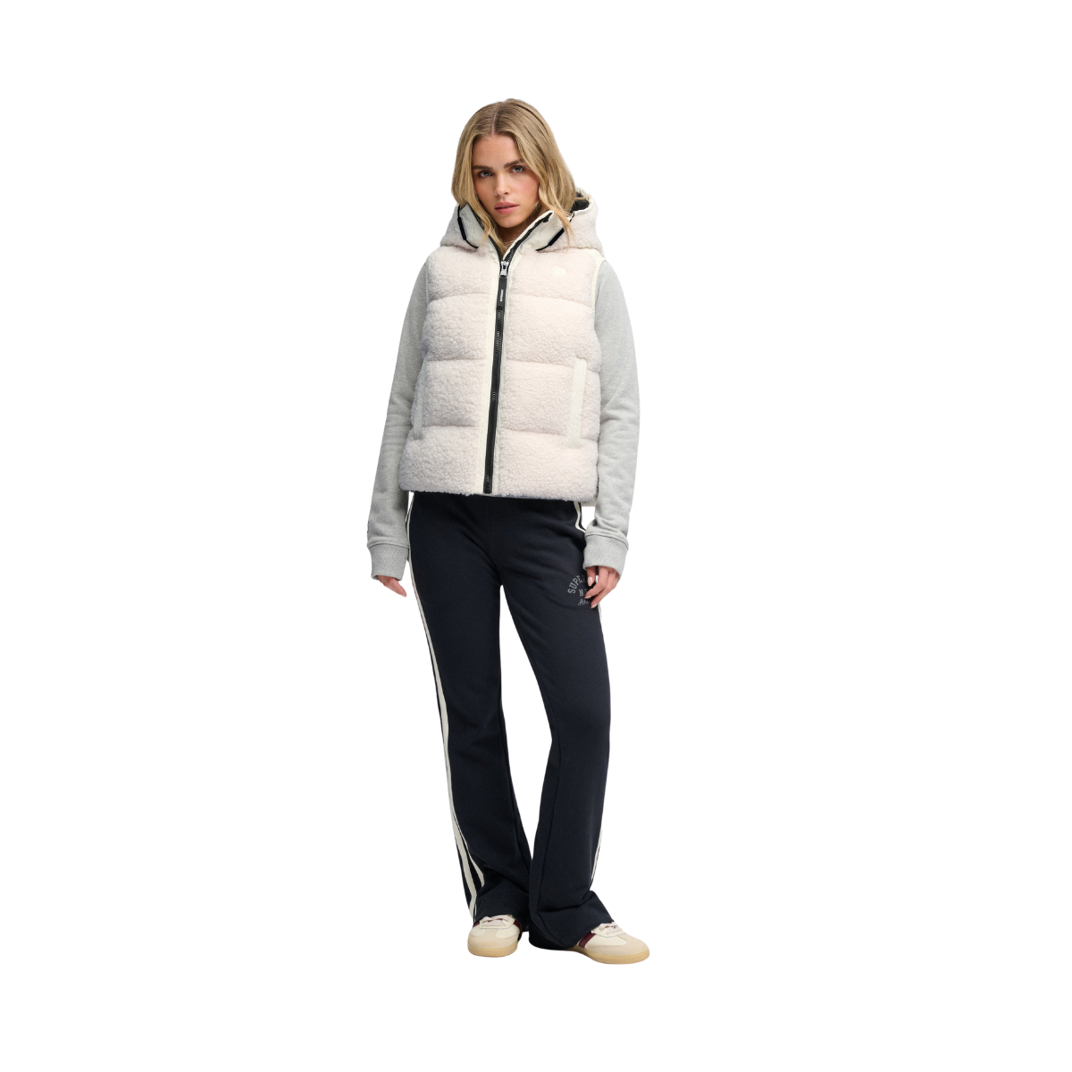 Borg Baffle Gilet - FU4 Chalk White