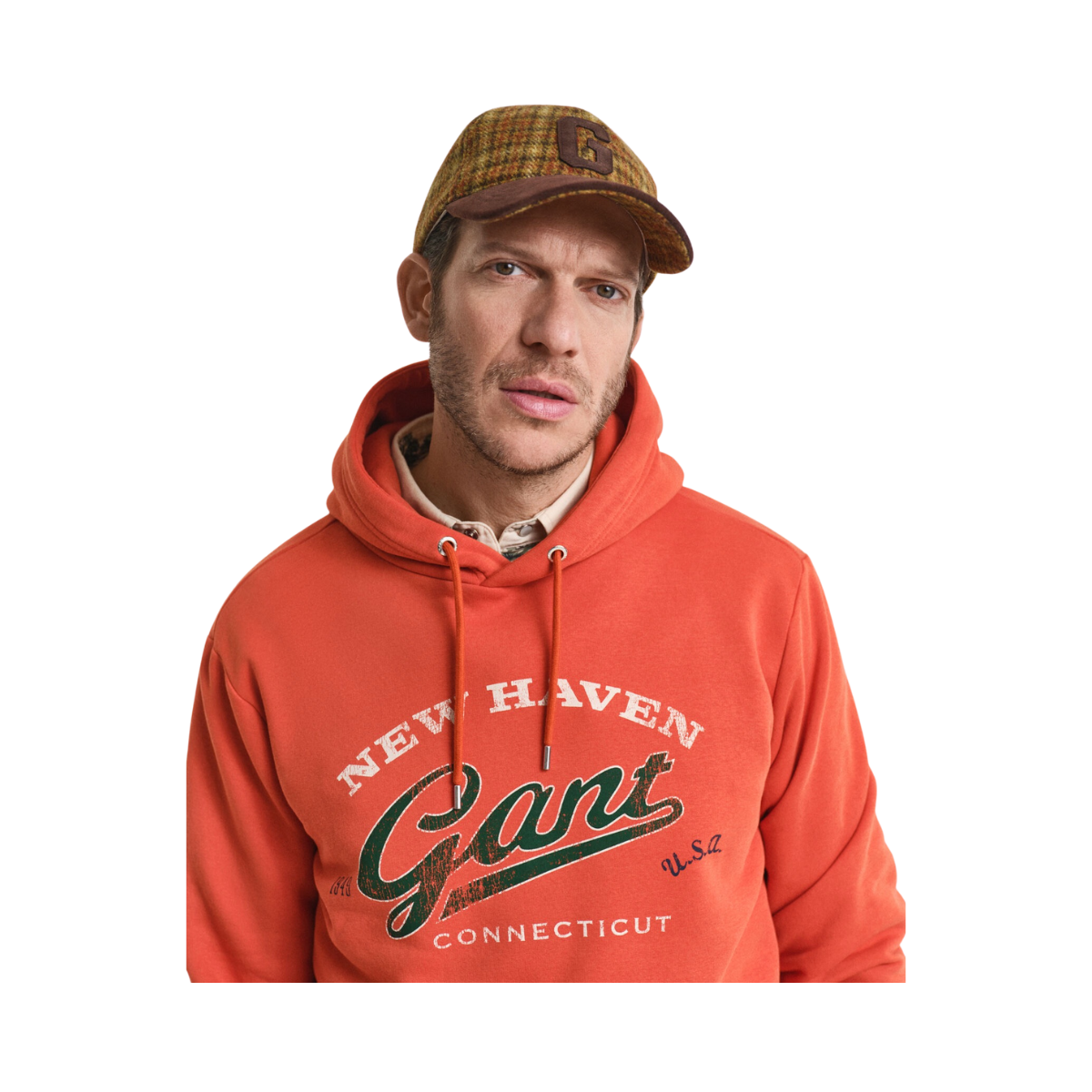 Graphic Hoodie - Deep Orange