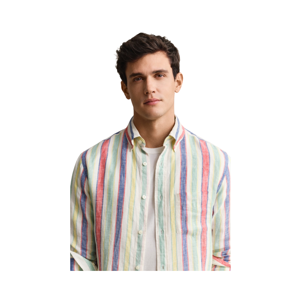 Multistripe Linen Shirt - 105 Multicolor