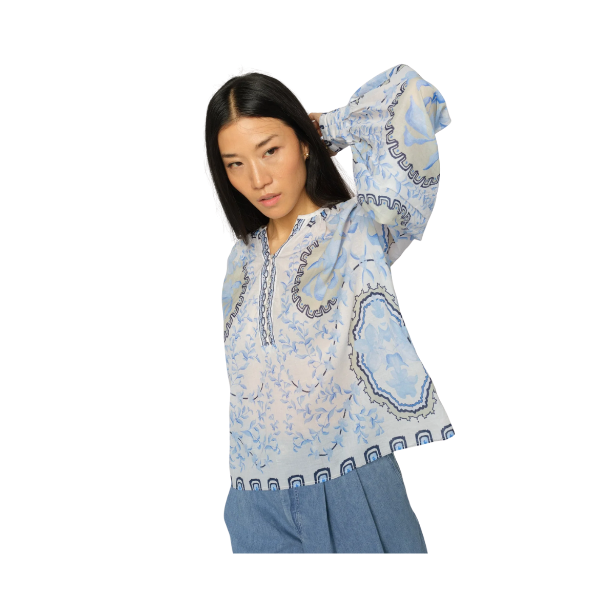 MMWylde Orchid Blouse - Brunnera Blue
