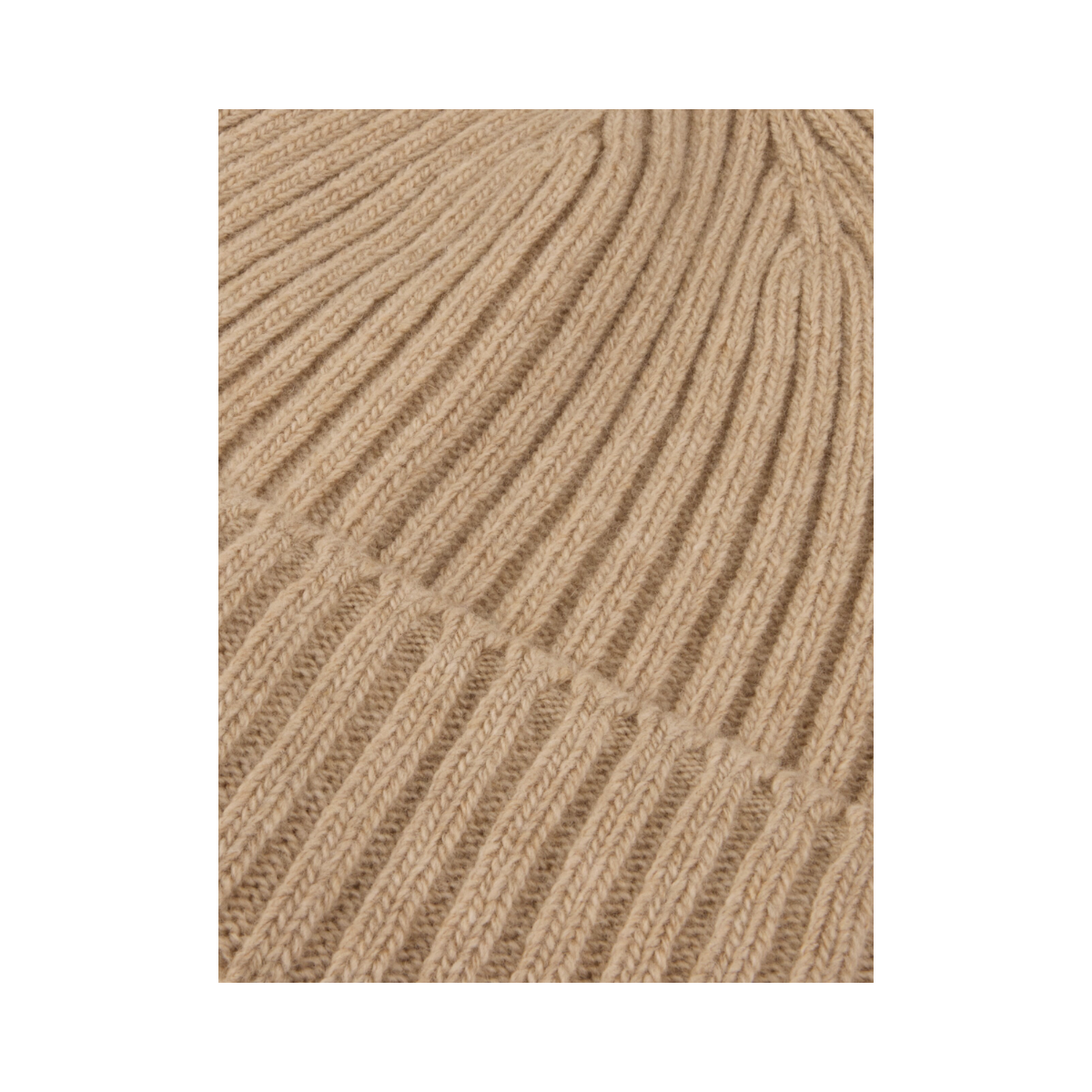 Hat Ribbed Carded Merino Wool - 220 Beige