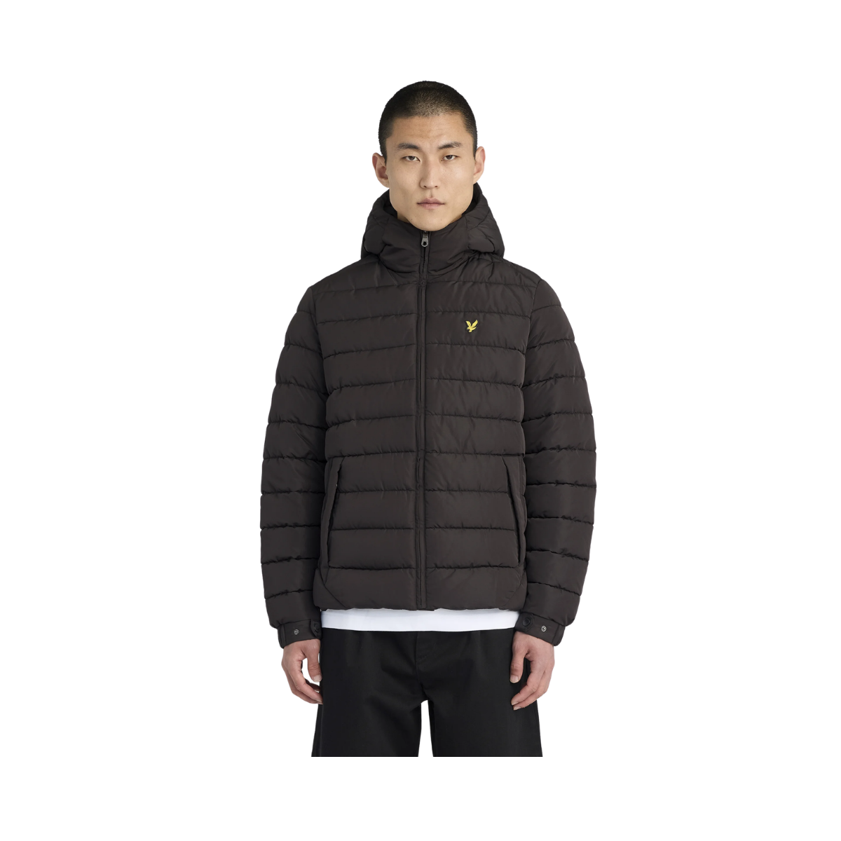 Hooded Quilted Jacket - Jet Black