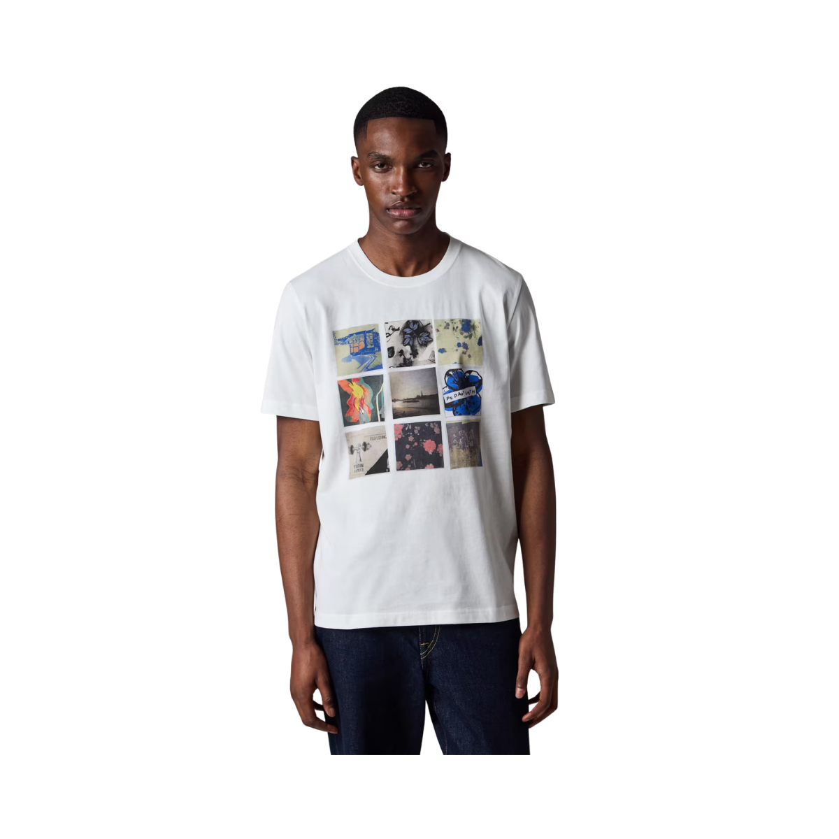 Reg Fit T-Shirt Squares - White