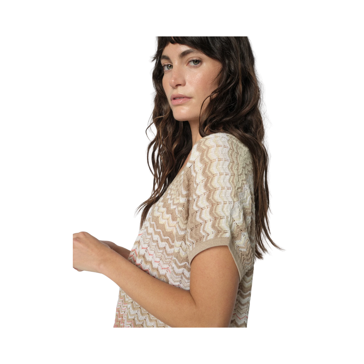 MMShani Zig Zag Knot Knit - Ecru