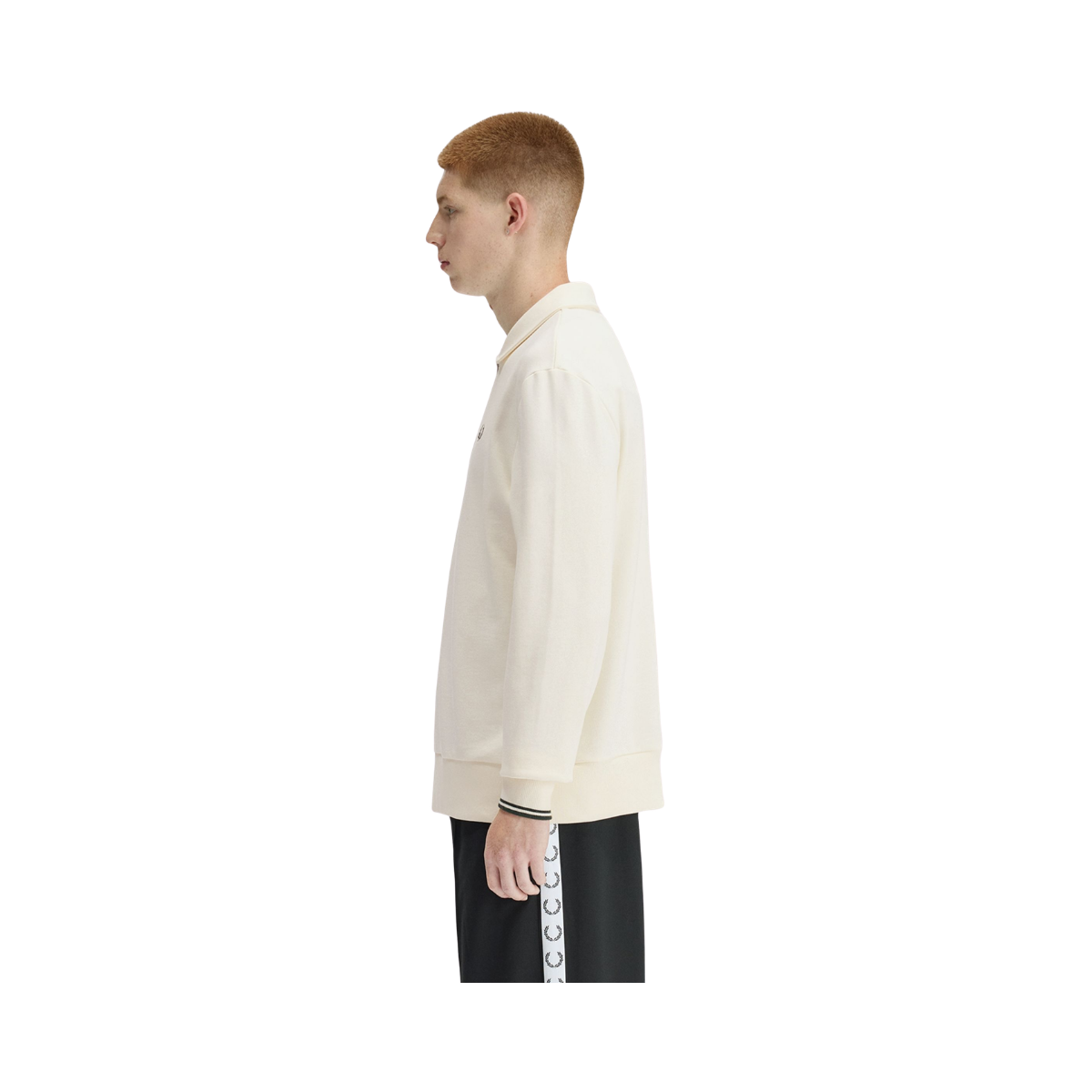 Half Zip Collared Sweatshirt - Ecru