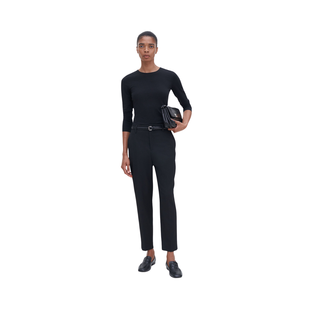 Cotton Stretch Long Sleeve - Black