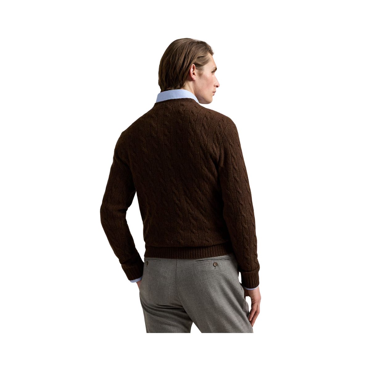 Cable-Knit Wool-Cashmere Sweater - Cacao Brown