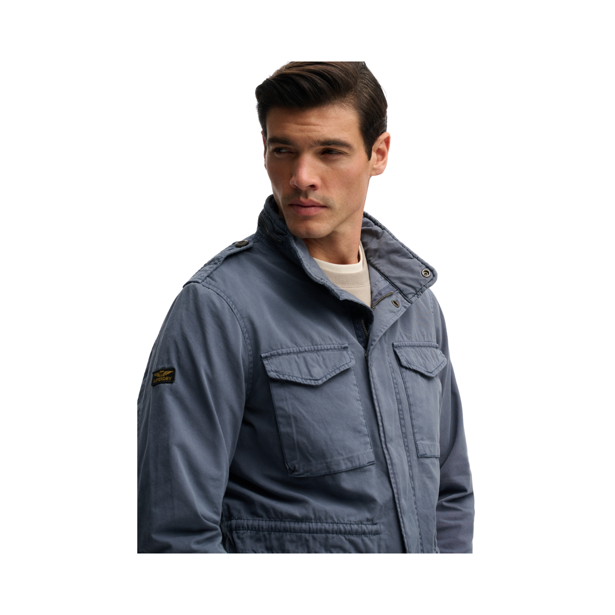 Cotton M65 Jacket - Washed Blue