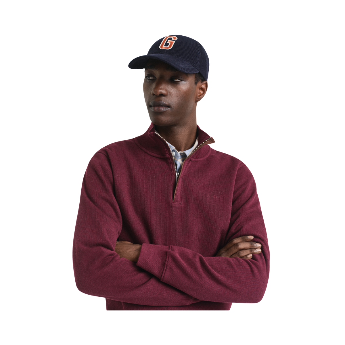 Sacker Rib Half Zip - Winter Wine