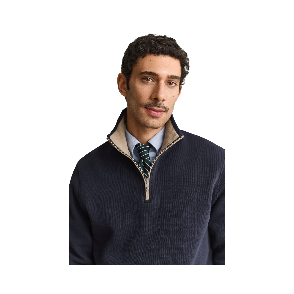 Sacker Rib Half Zip - Evening Blue