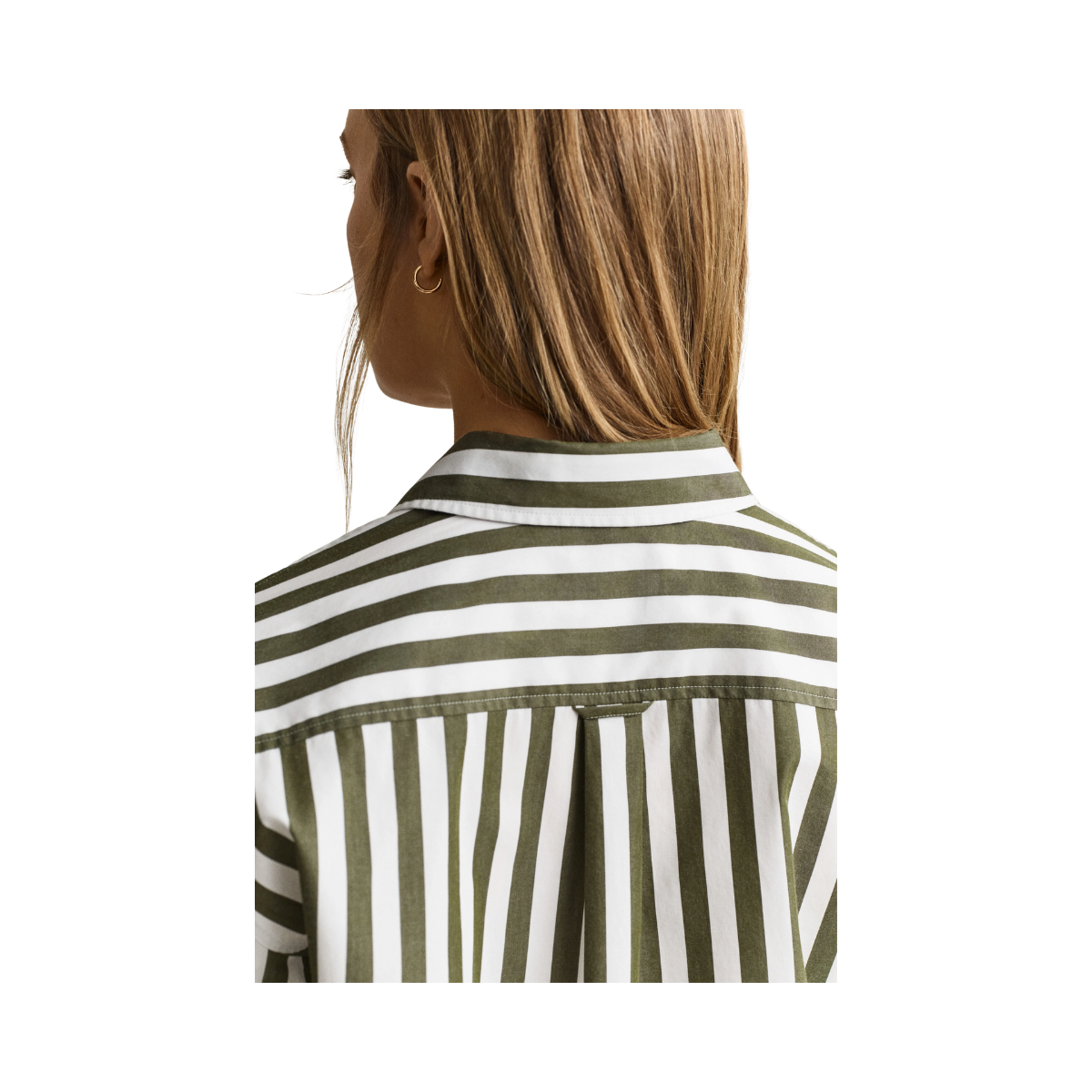 Rel Striped Classic Poplin Shirt - Country Green