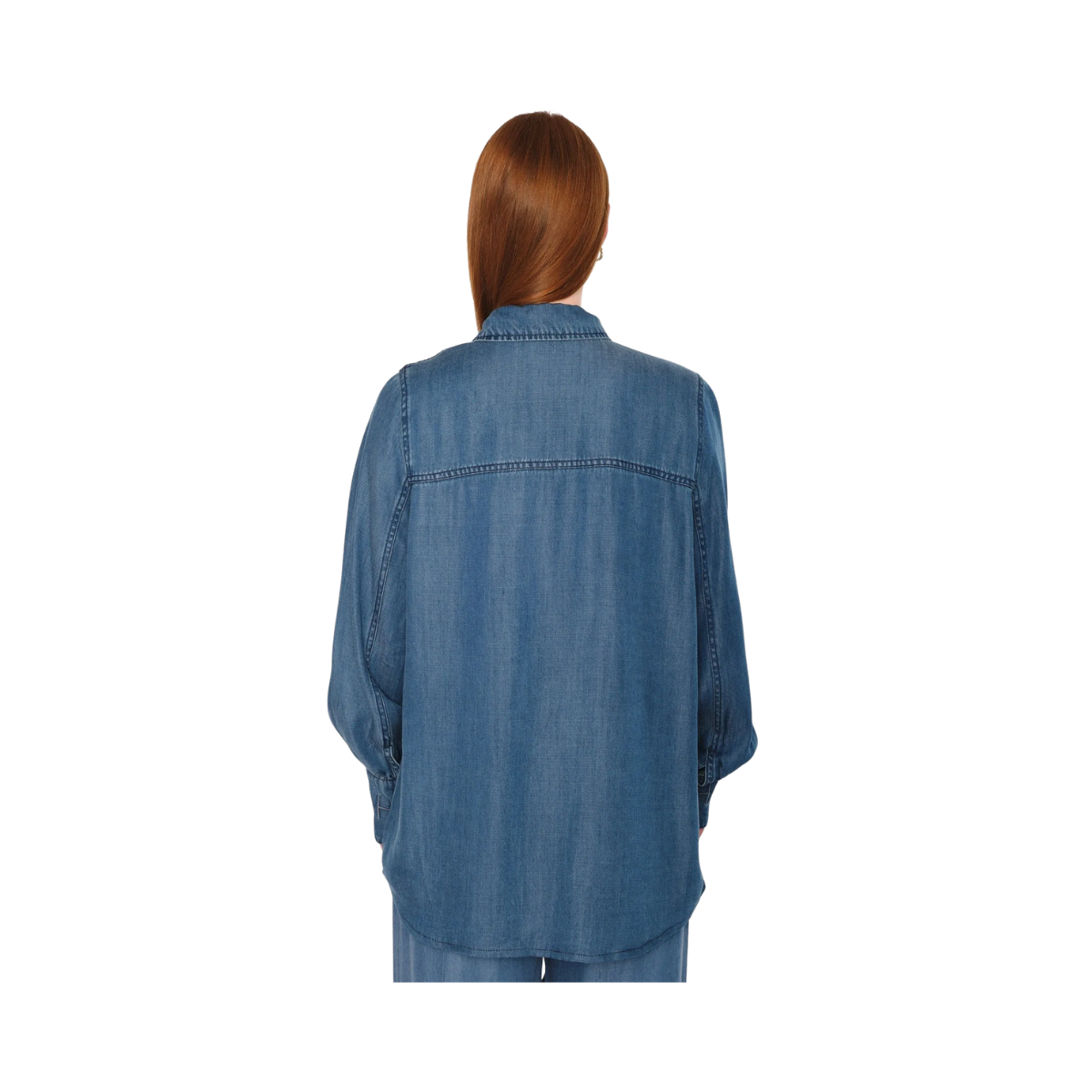 Scarlett Shirt - Medium Wash Blue Denim