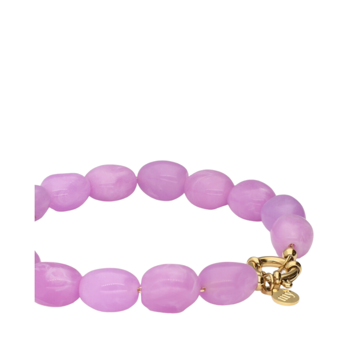 Bracelet Beads Lila - Gold