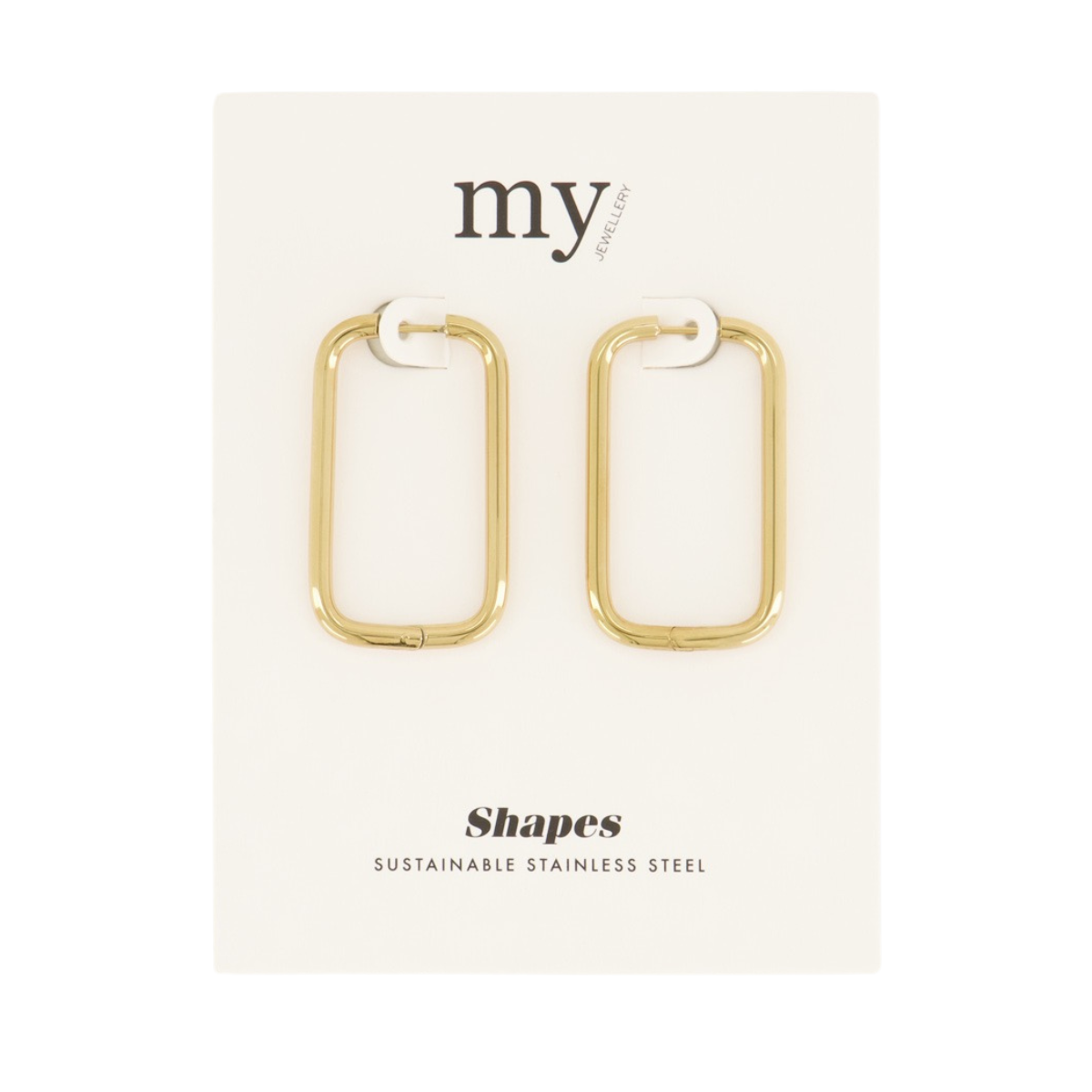 Rechthoekige Oorhangers Groot - 1200 Gold