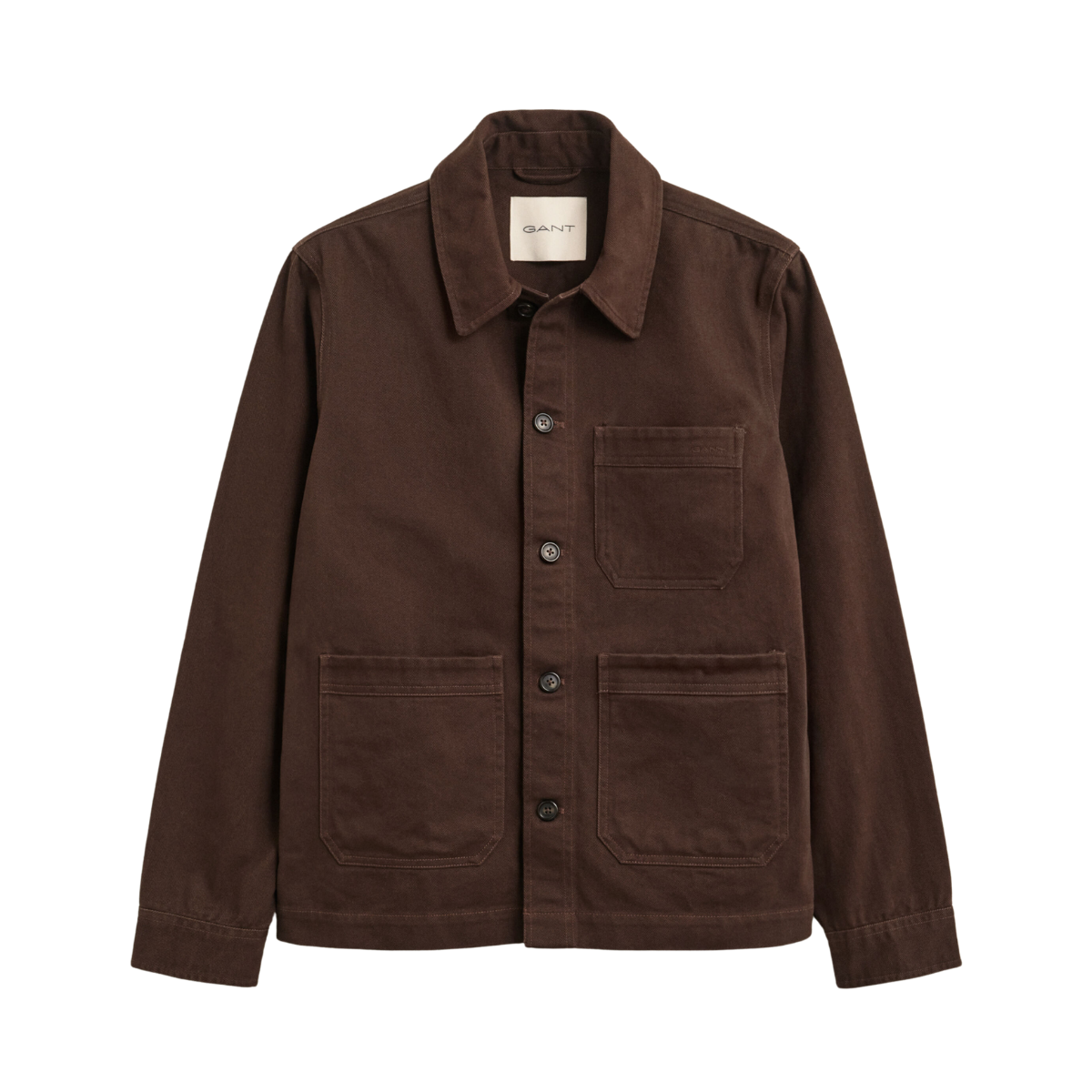 Twill Overshirt - Black Brown