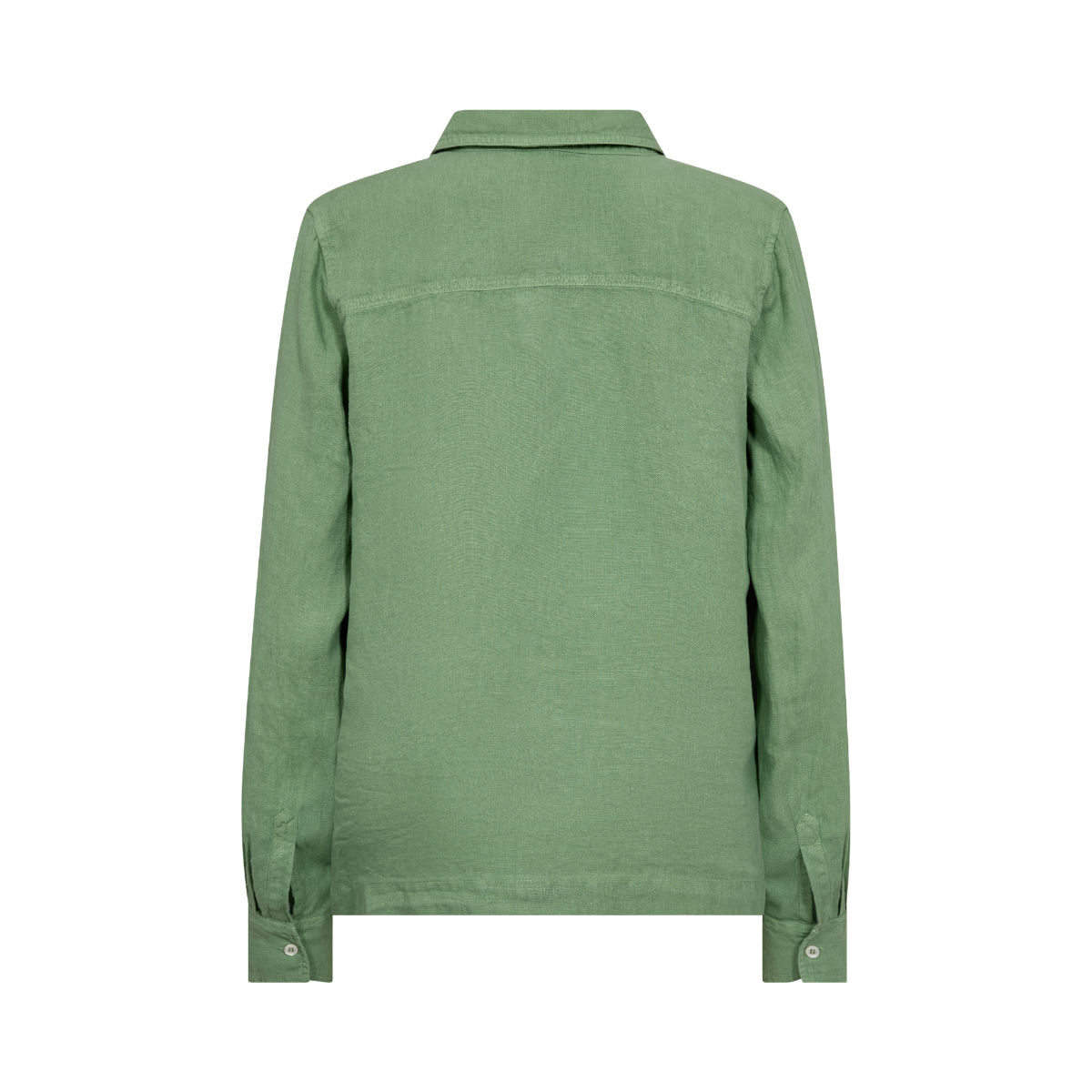 MMEnna Linen Pocket Blouse - Turf Green
