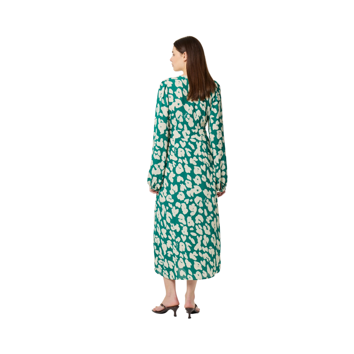 Ana Dress - Evergreen/Cosy White