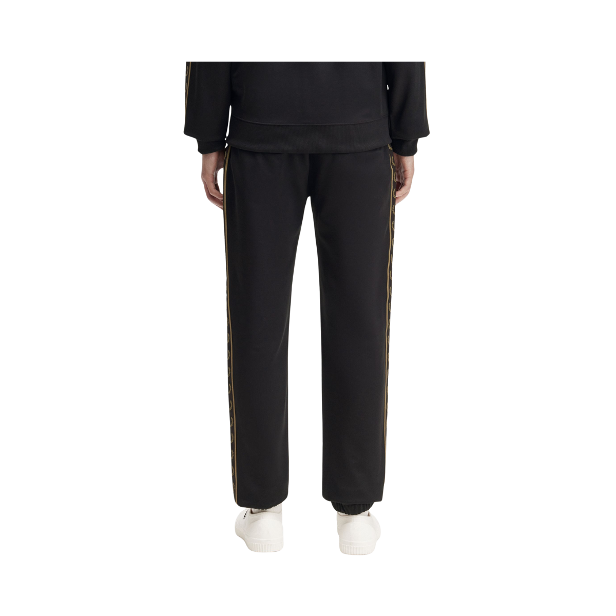 CONTRAST TAPE TRACK PANT - Black