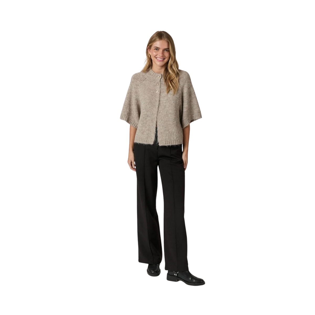 Benuta Fluffy Knit Cardigan - 976 Beige Melange