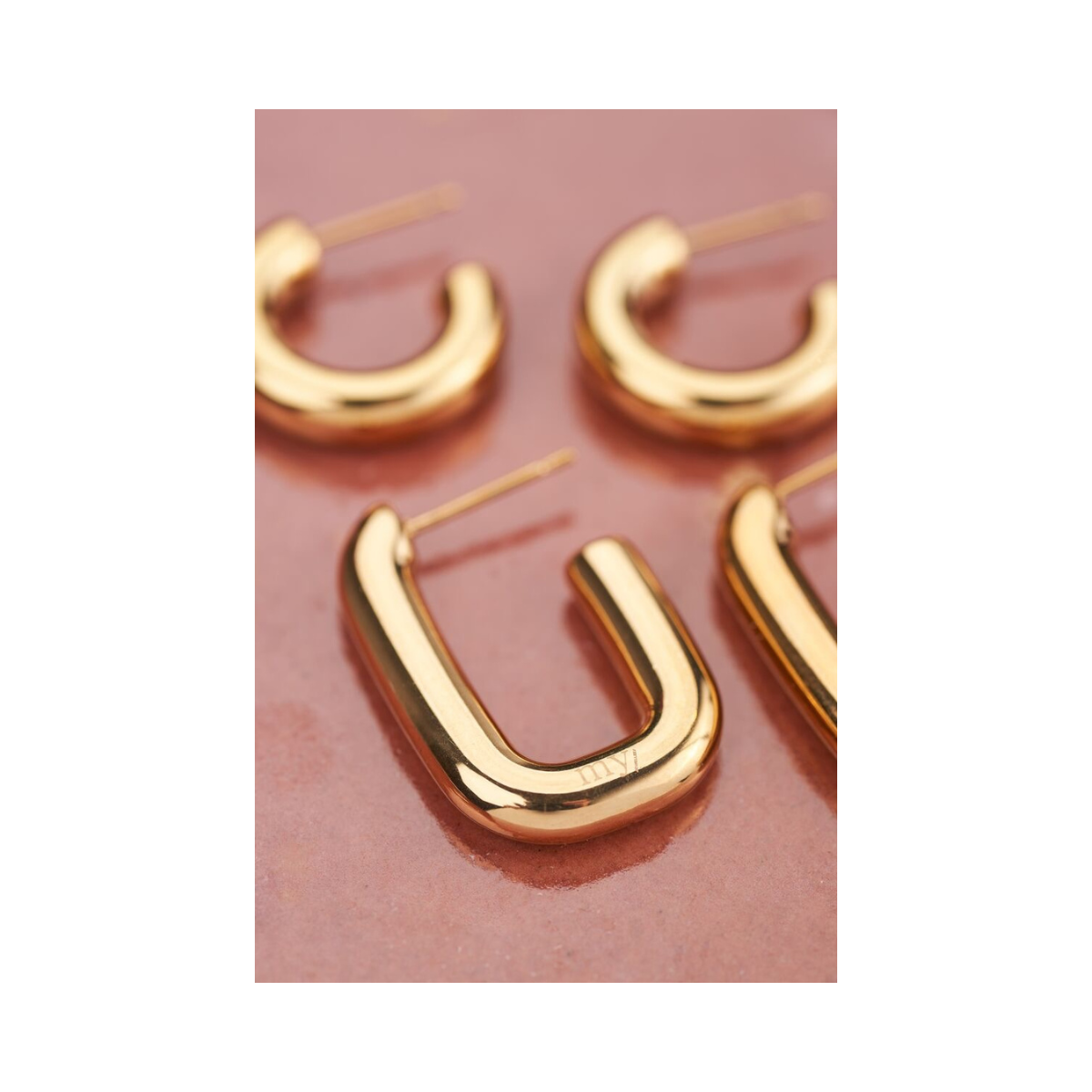 Earrings Rectangular - 1200 Gold