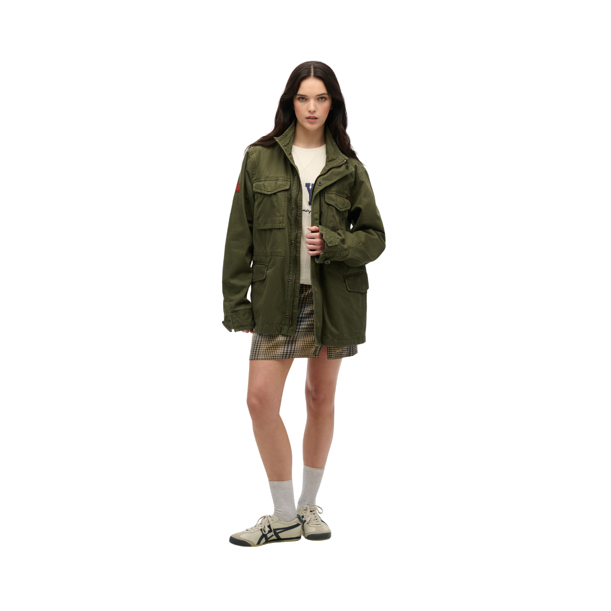 Ath Essential Graphic Ls Top - Desert Bone Off White