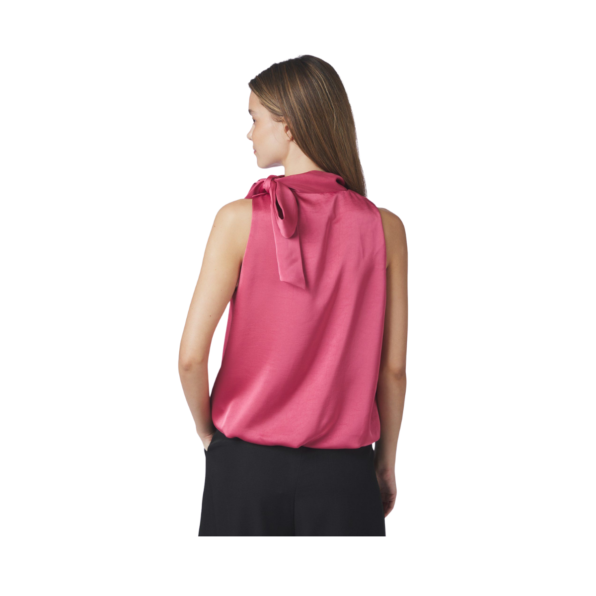 Veda Heavy Sateen Top - Cherry Pink