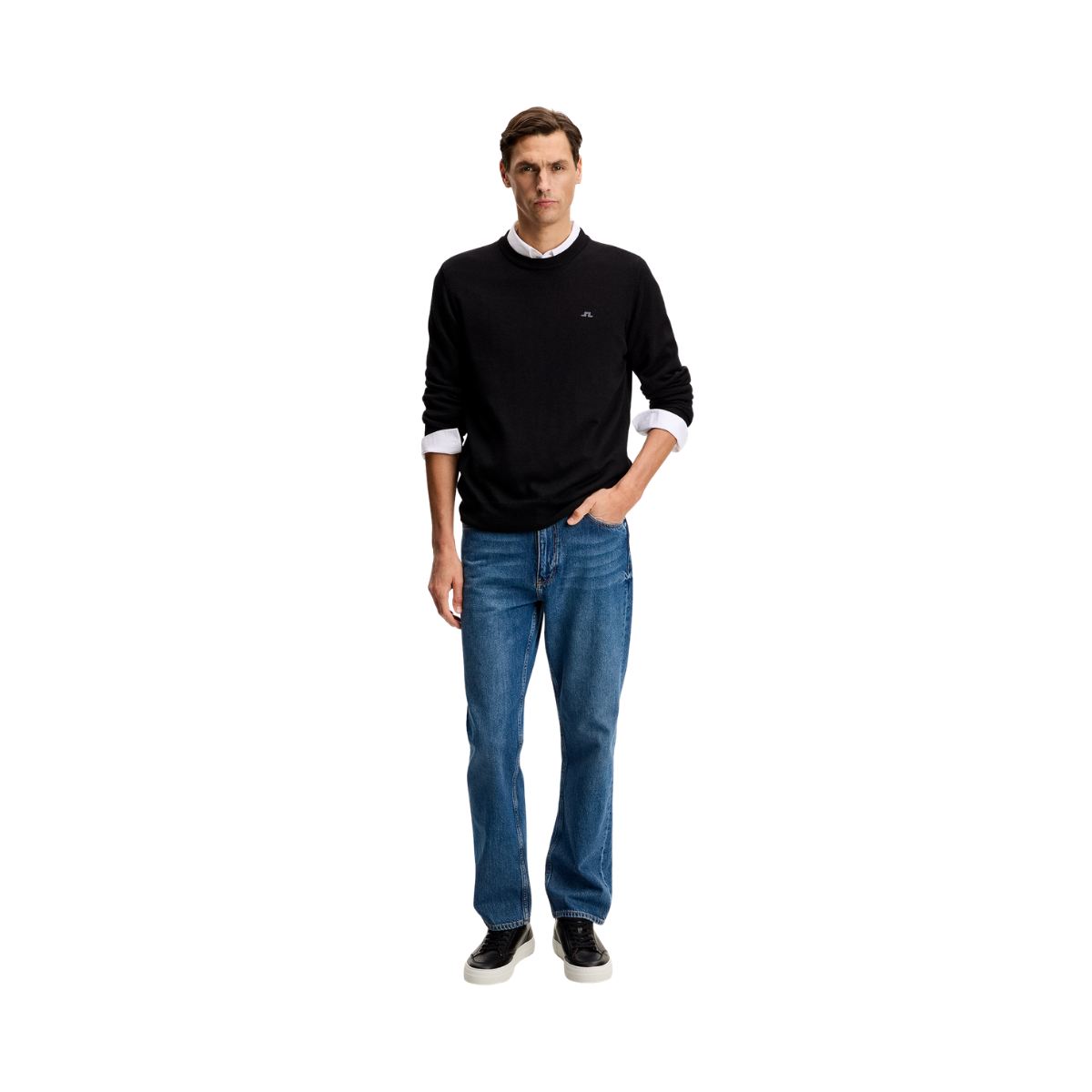 Keane Merino Crew Neck - 9999 Black