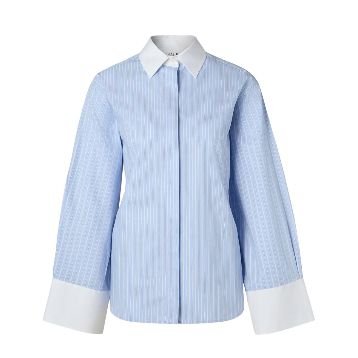 Classic Poplin Shirt - Light Blue Stripe