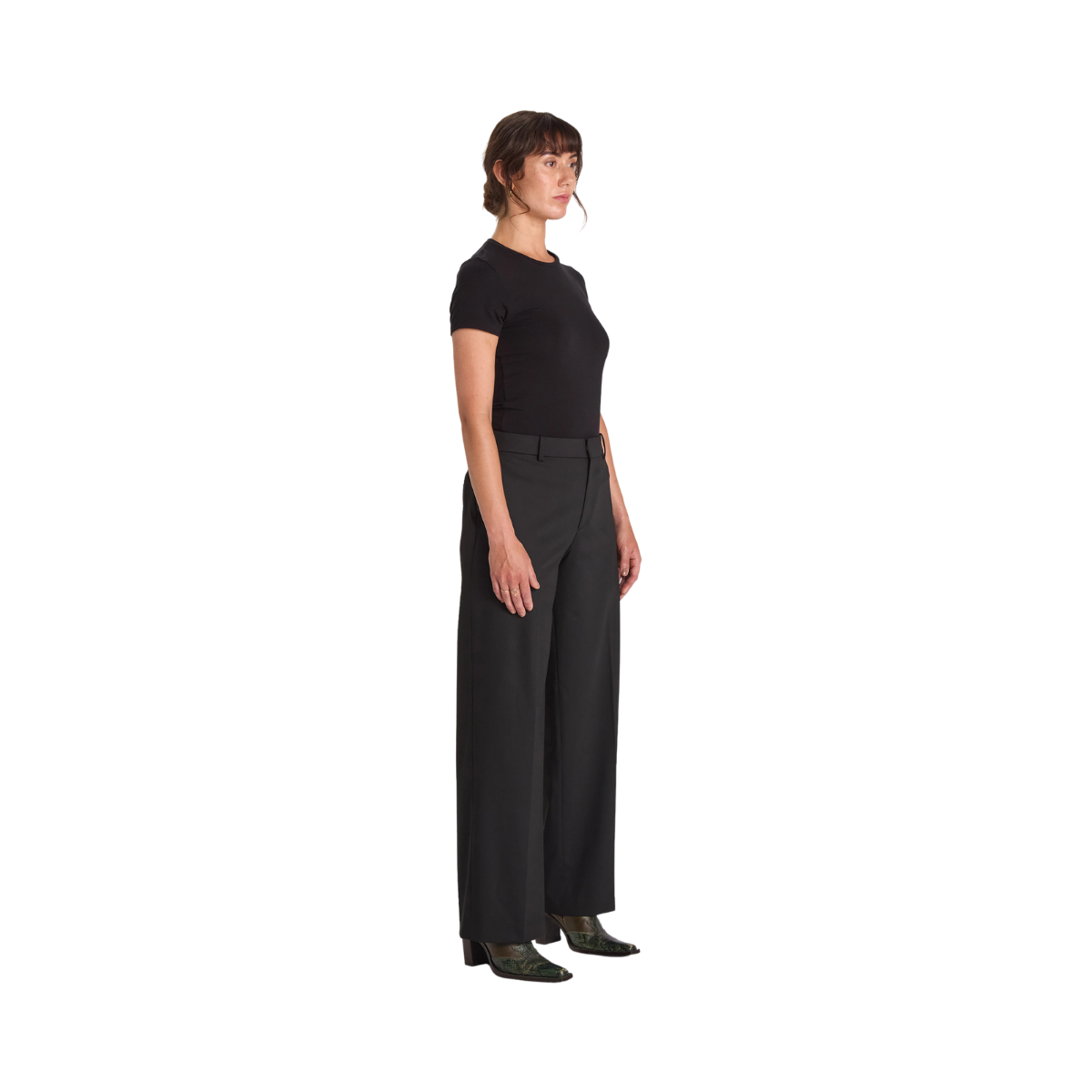 Crew-Neck Lyocell - Black