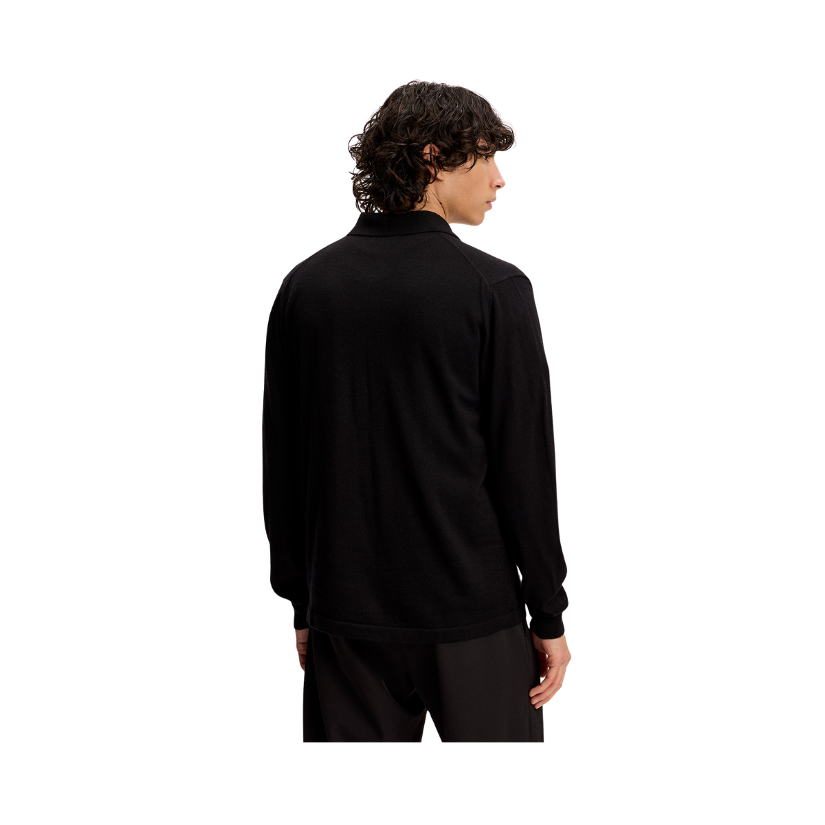 Kaleb Merino Cardigan - Black