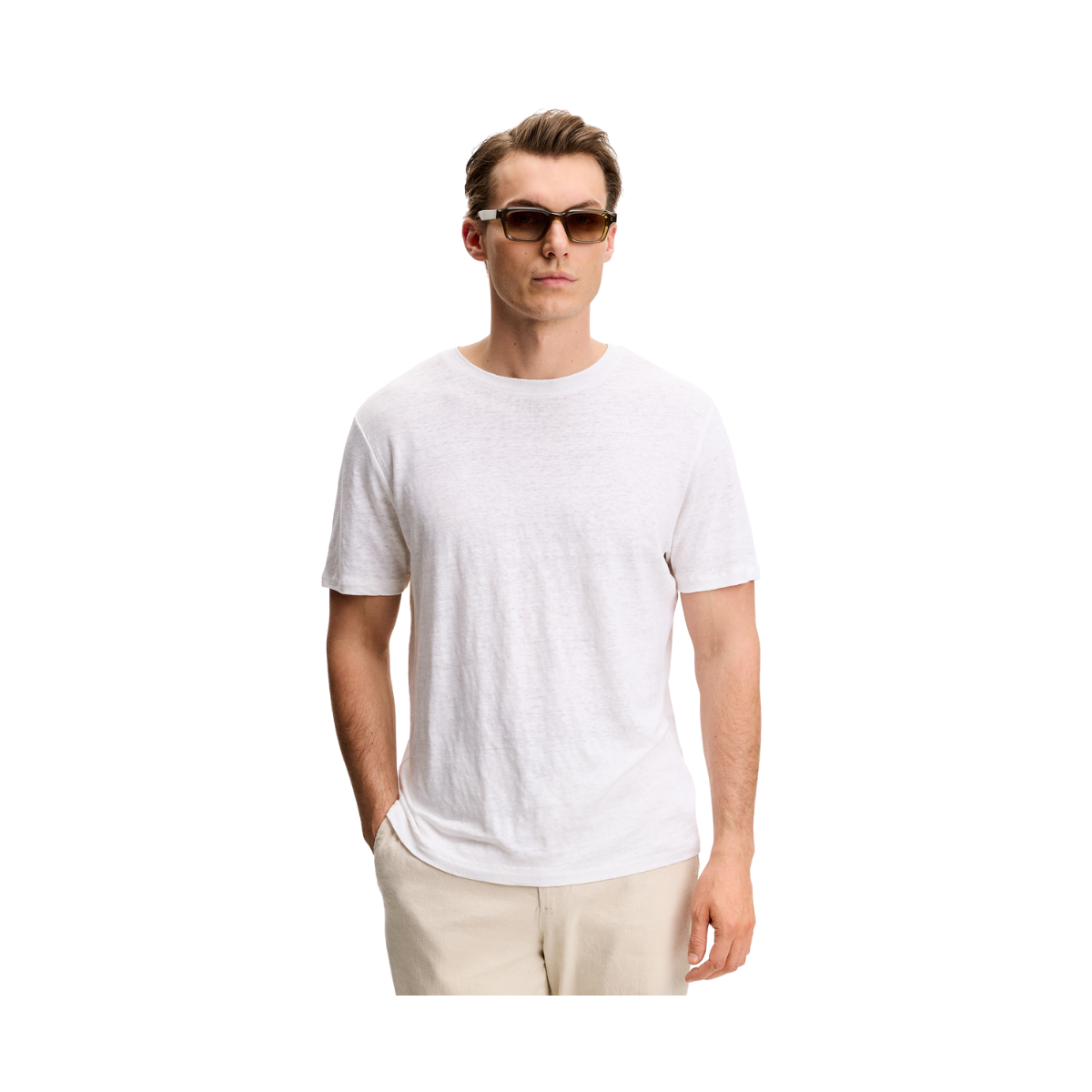 Coma Linen Tee - White