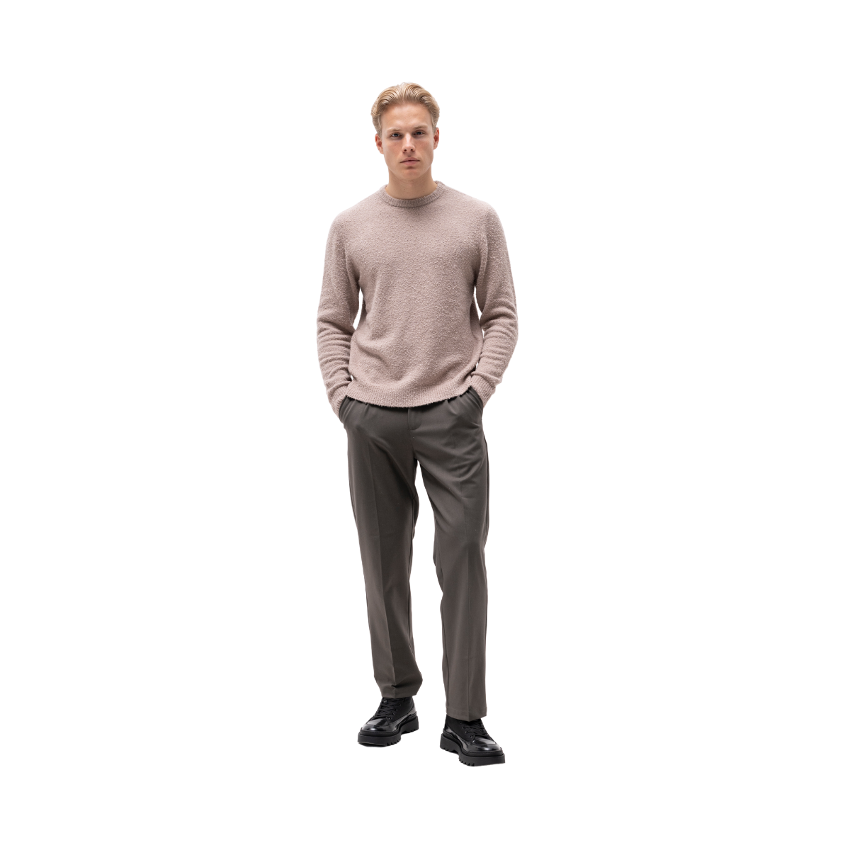 Marcello Crew Neck Knit - Greige