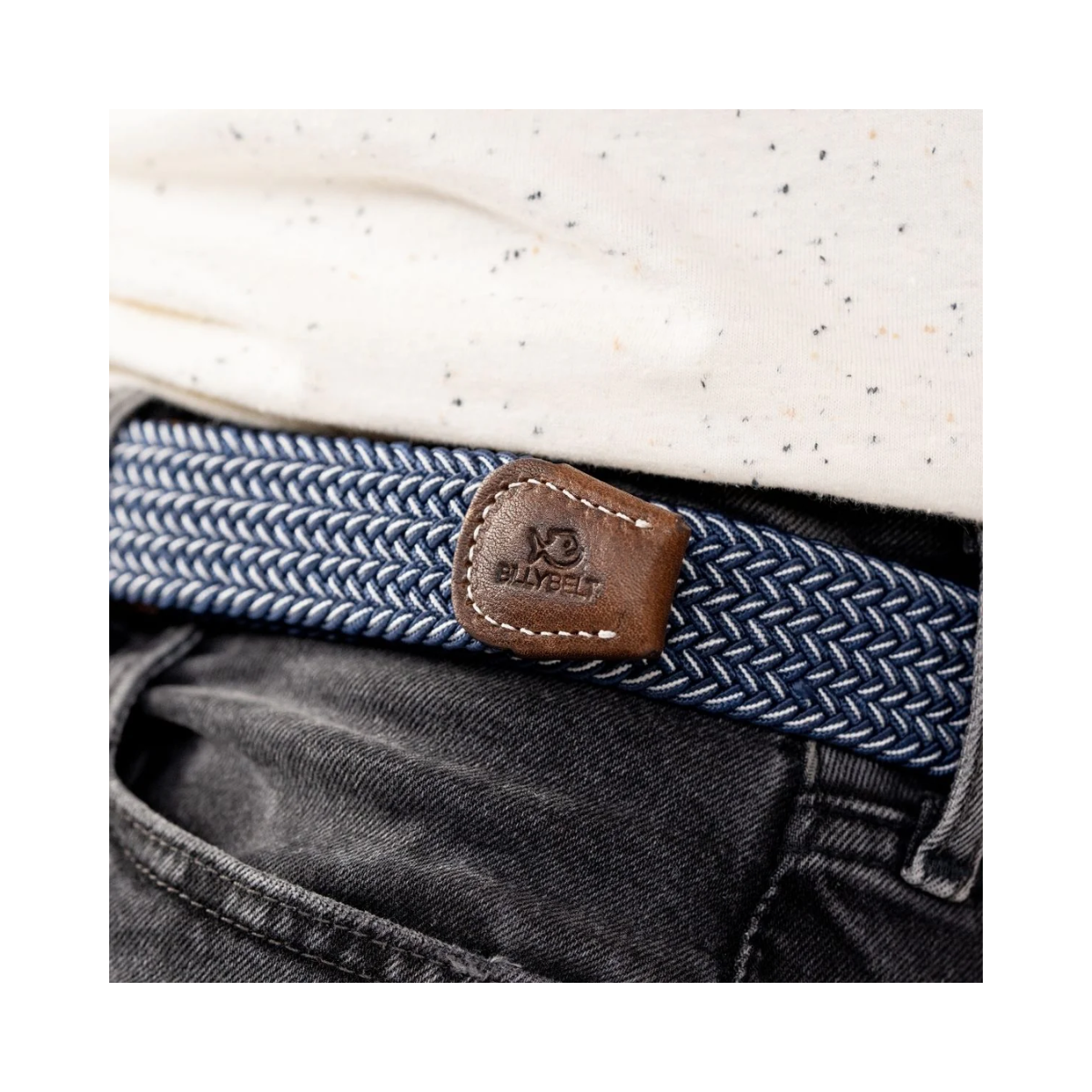 WOVEN ELASTIC BELT - TWO-TONED - The Bogota