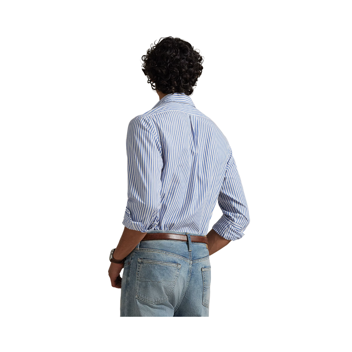 Woven Sport Shirt - White Blue