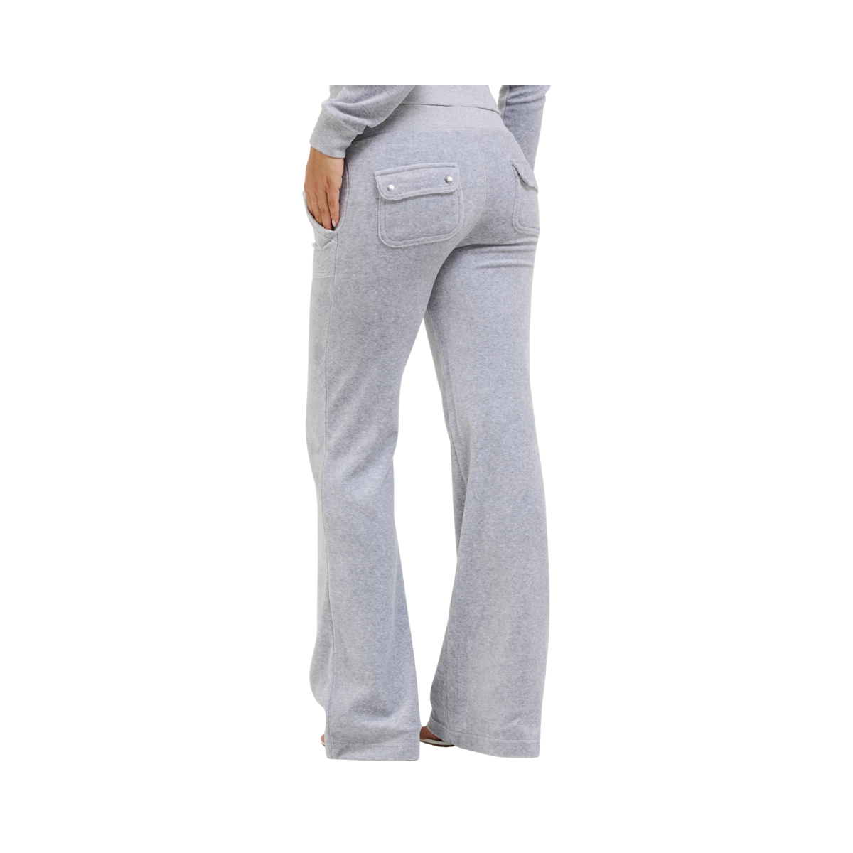 Layla Low Rise Pocket Pant - Silver Marl