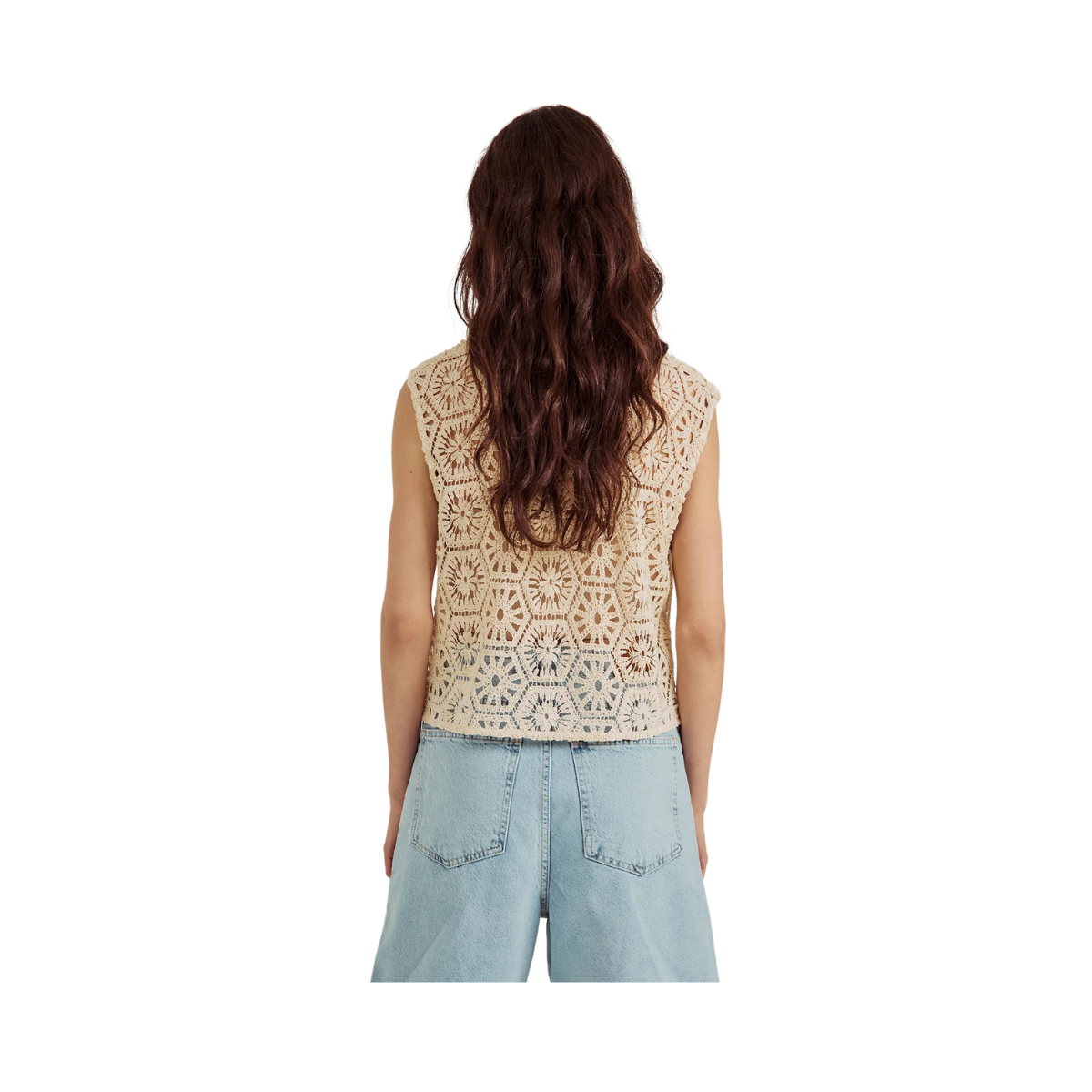 Crochet top - OFF-WHITE