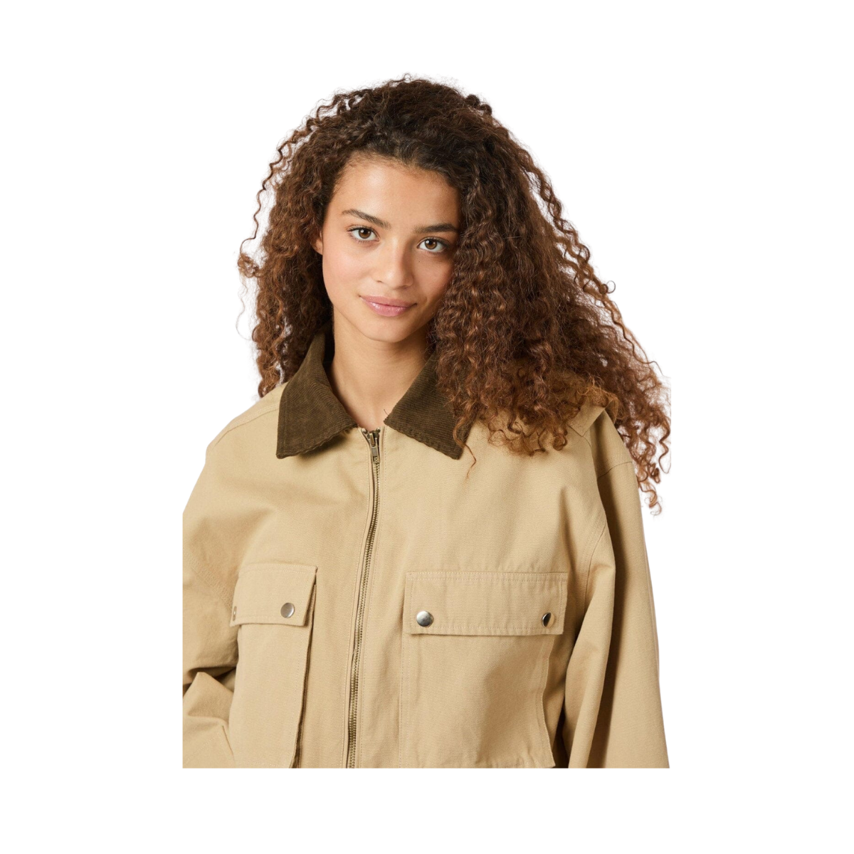 Rivera Canvas Boxy Jacket - Beige