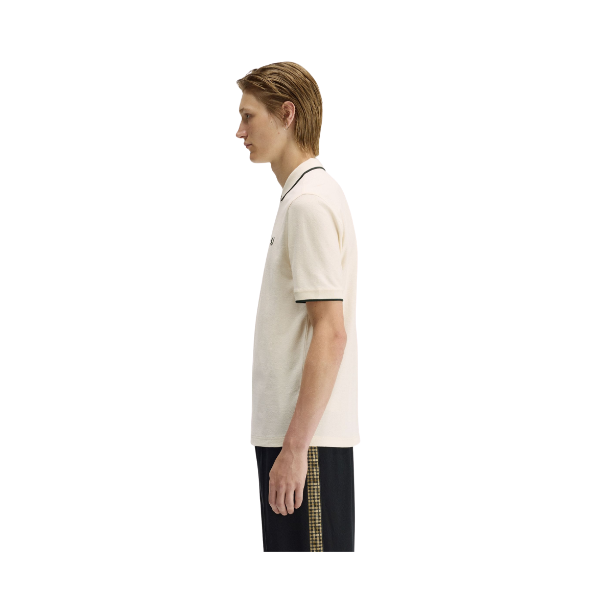 Crepe Pique Polo Shirt - Ecru