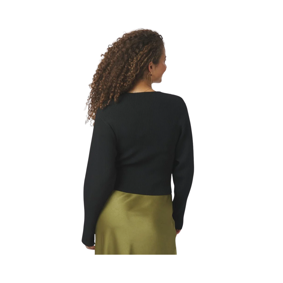 Briano Stitch Knit Cardigan - Black